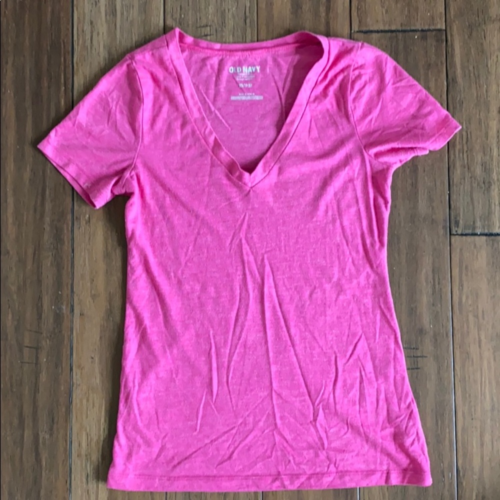 Pink old navy vintage v neck